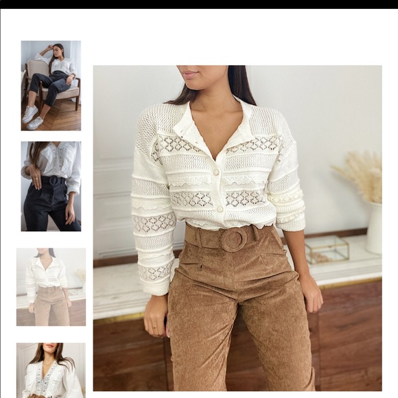 Brown velvet pants - Picture 3 of 4